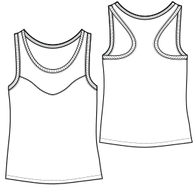 Fashion sewing patterns for LADIES T-Shirts Padel Tank top 9157